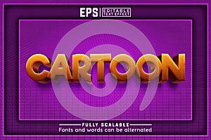CARTOON 3d -Editable text effect