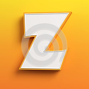 Cartoon 3d font letter Z