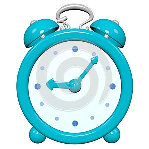 Cartoon 3D turquoise clock