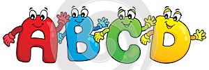 Cartoon ABCD letters theme 3