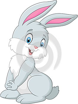 Cartoon adorable rabbit photo