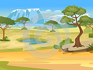 Cartoon african landscape