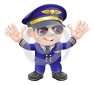 Cartoon airplane pilot