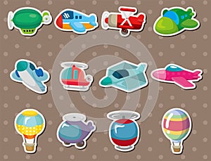 Cartoon airplane stickers