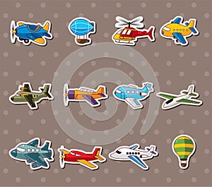 Cartoon airplane stickers