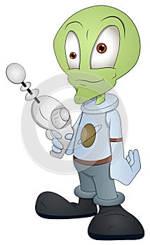 Cartoon Alien Character - Vector Illustration