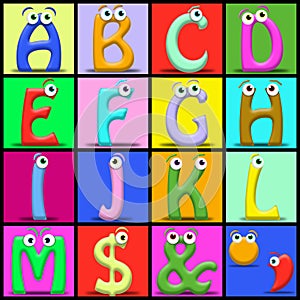 Cartoon alphabet
