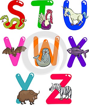 Diseno de pintura el alfabeto los animales 