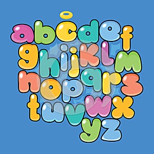 Cartoon alphabet typeface