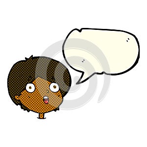 cartoon amazed expression with speech bubble