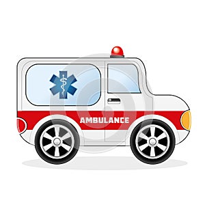 Cartoon Ambulance Car photo