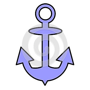 Cartoon Anchor.vector illustration