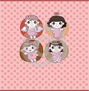 Cartoon angel card