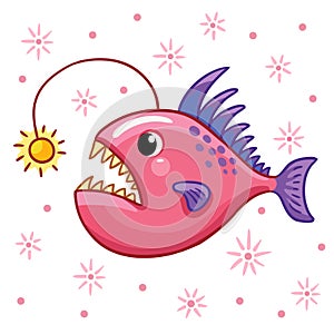 Cartoon angler fish.
