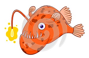 Cartoon anglerfish
