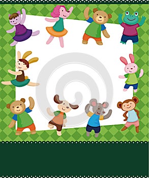 Cartoon animal dancer seamless pattern