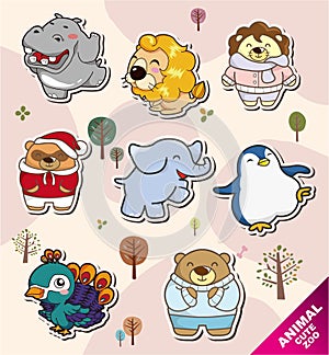 Cartoon animal Stickers icons