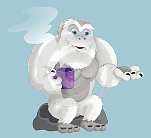 Cartoon ape like yeti