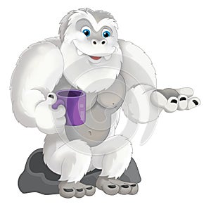 Cartoon ape like yeti