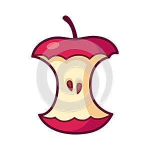 Cartoon apple core