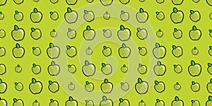 Cartoon apples pattern repeat background