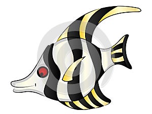 Cartoon Aquarium Angel Fish