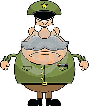 Cartoon Army General Grumpy