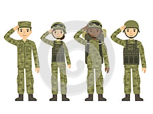 Cartoon army people photo