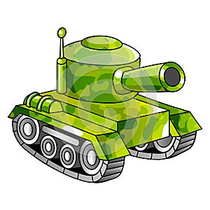 Cartoon army tank