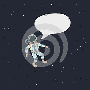 Cartoon Astronaut illustration.