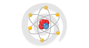 Cartoon Atom Model Illustration