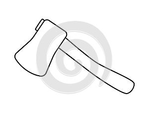 cartoon ax, hatchet silhouette vector symbol icon design.