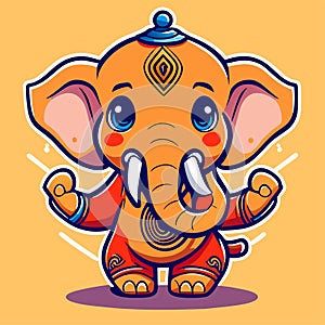 cartoon baby elephant