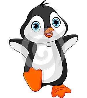 Cartoon baby penguin photo