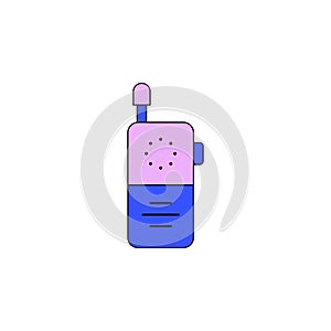 Cartoon baby phone toy colored icon. Signs and symbols can be used for web, logo, mobile app, UI, UX
