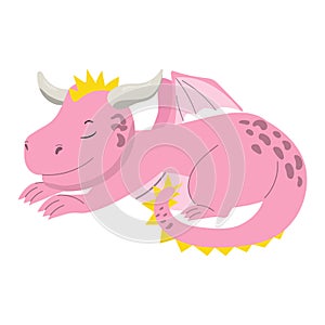 Cartoon baby PINK dragon