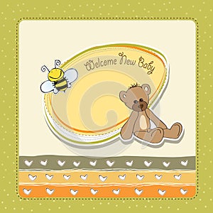 Cartoon baby shower card