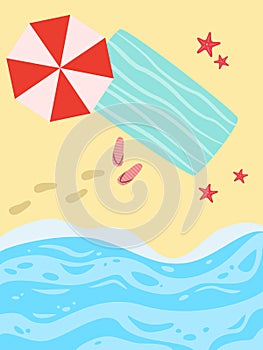 Cartoon  background of sea shore