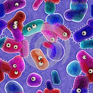 Cartoon bacterias