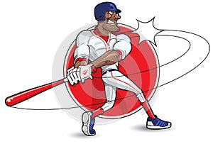 Cartoon Baseball Batter photo