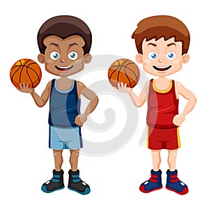 Cartoon basketball player