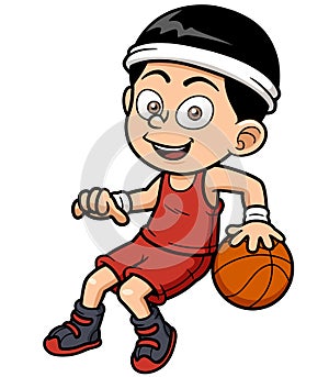 Cartoon basketball player