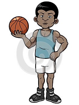 Cartoon basketball player