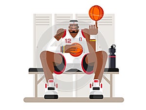 Cartoon basketball player