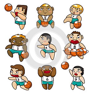 Cartoon basketball player icon