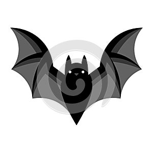 Cartoon Bat Emoji Isolated On White Background