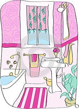 Cartoon bathroom