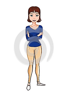 Cartoon beautiful and speech bubble white background	cartoon illustration