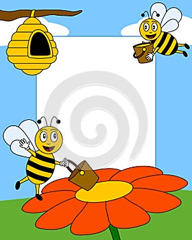 Cartoon Bees Photo Frame [2]