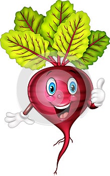 Cartoon beetroot giving thumbs up